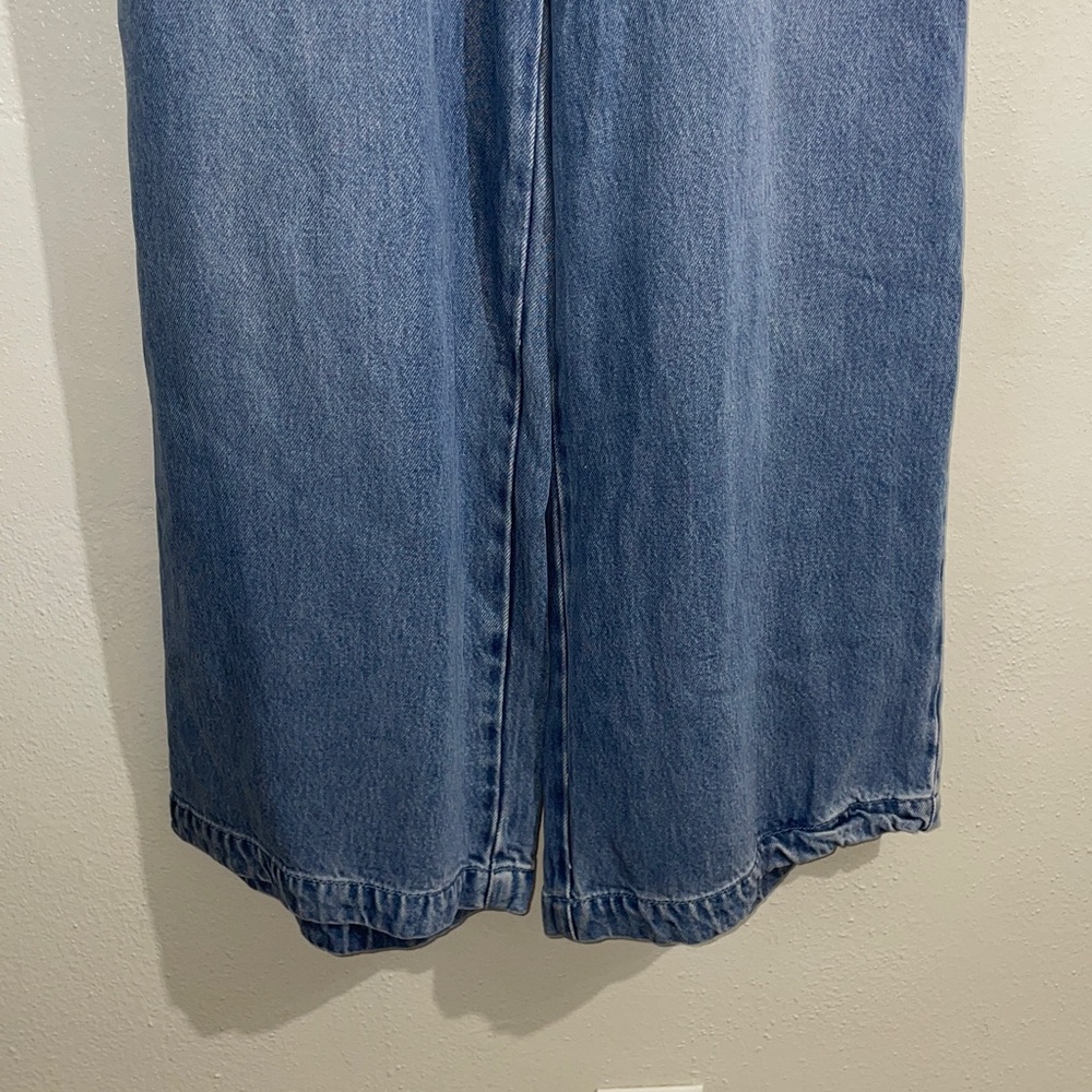 High-Rise Wide Leg Denim Pants in Blue - Picture 3 of 12